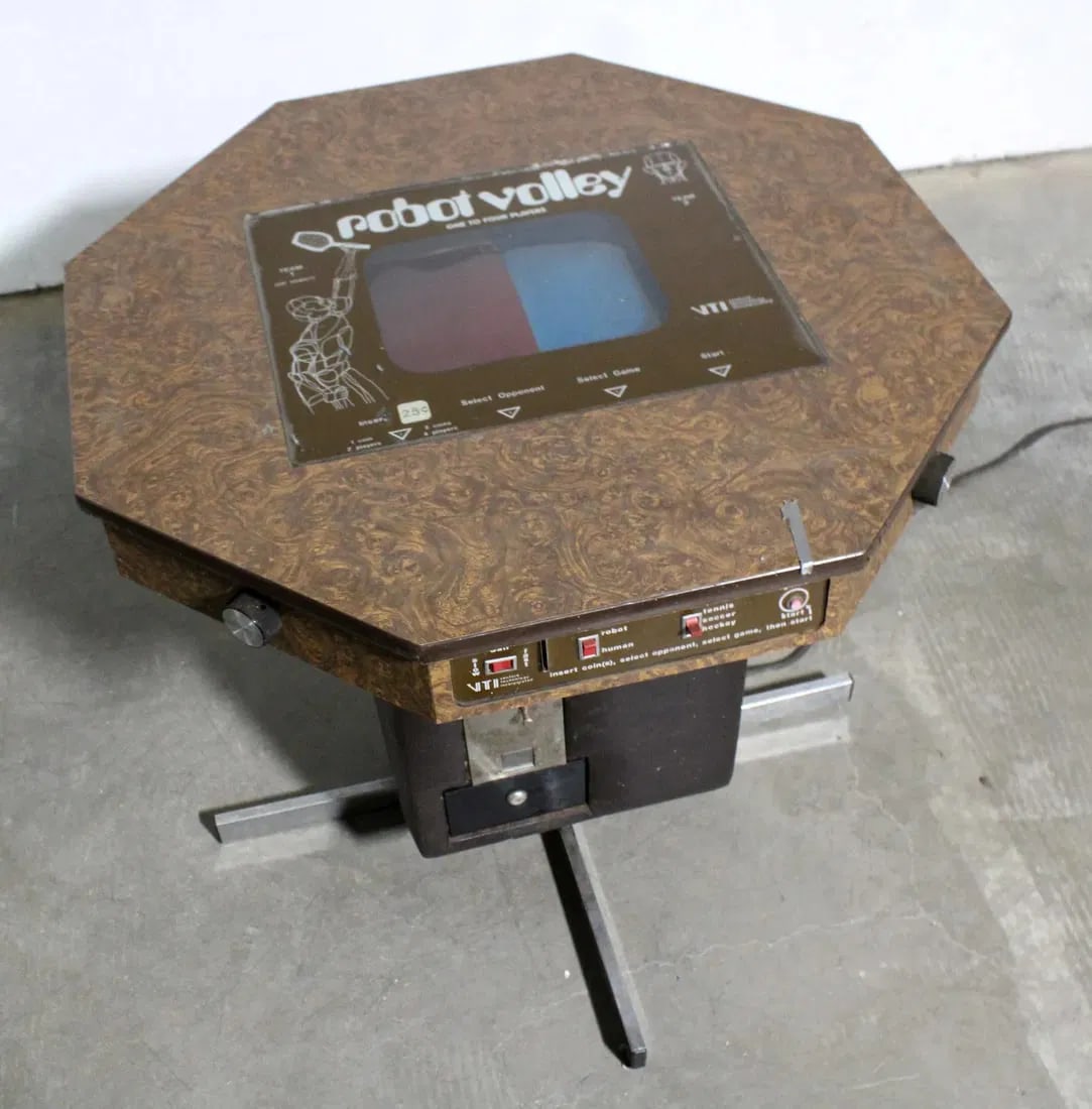 Robot Volley Cocktail Arcade Game: Not working. This item requires third-party shipping or pickup arrangements to be made. Dimensions: 31 x 32 x 32