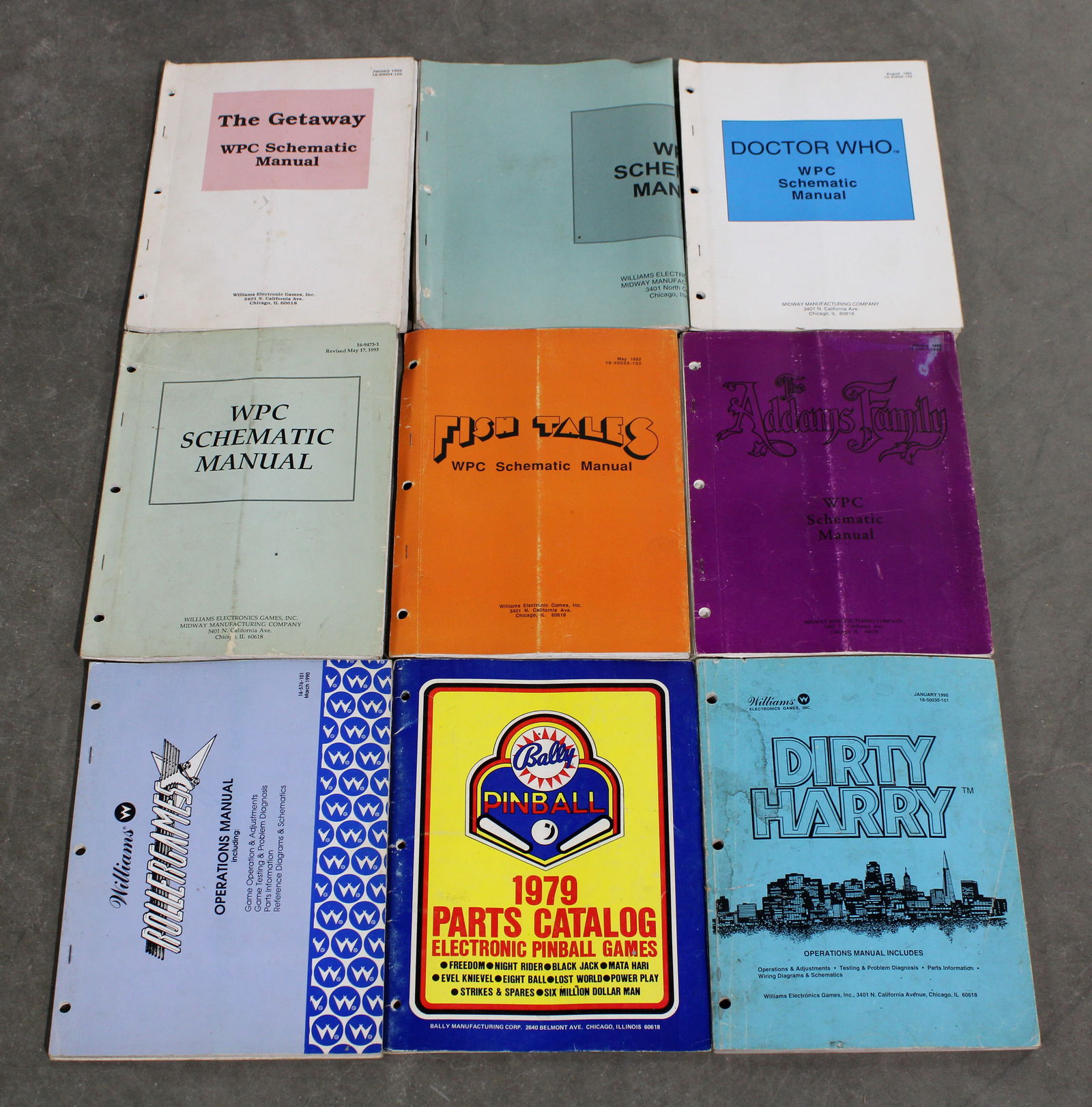 Pinball Manuals incl. Doctor Who, Dirty Harry and Fishtails (1 of 1)