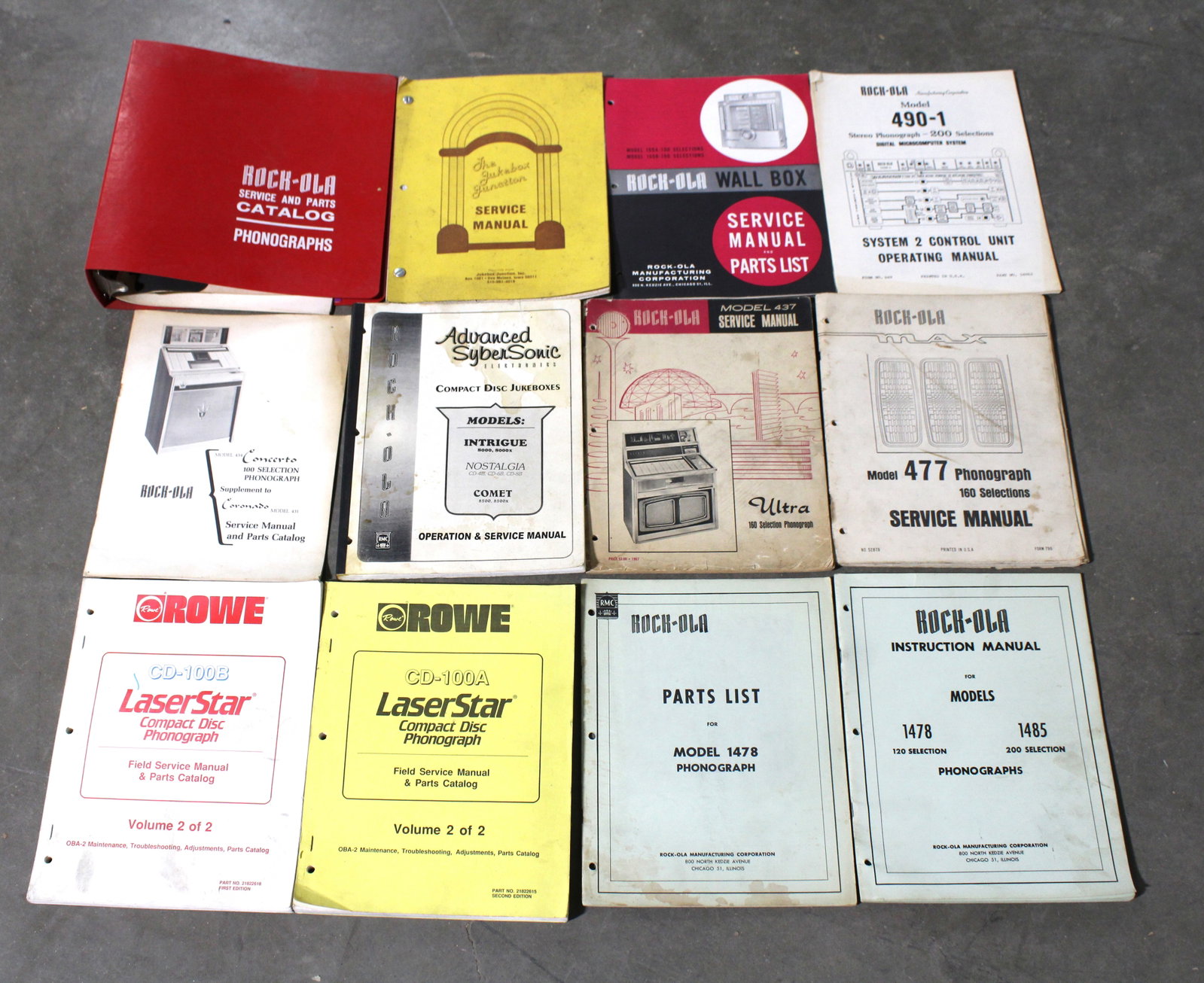 Jukebox Manuals incl. Rockola and Rowe: In-house shipping available through Media Mail.