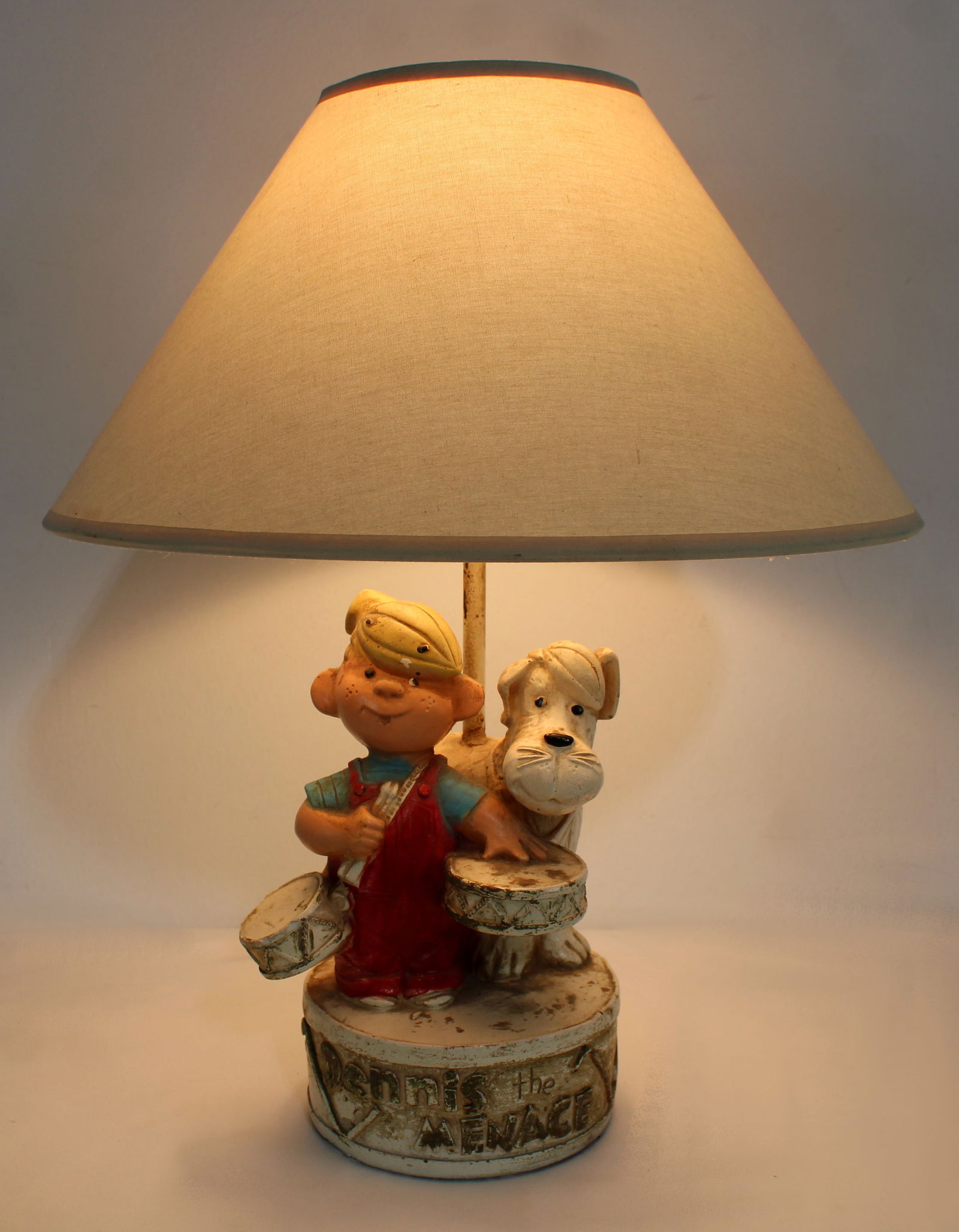 Dennis the Menace Chalkware Lamp, 1967 (1 of 4)