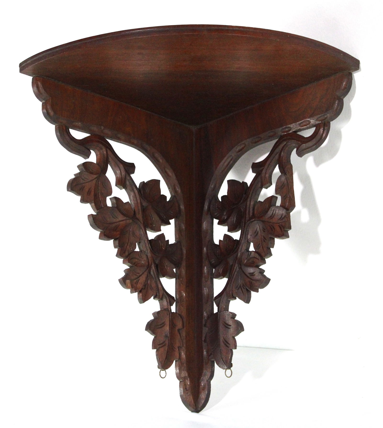 Victorian Carved Walnut Corner Shelf (1 of 2)