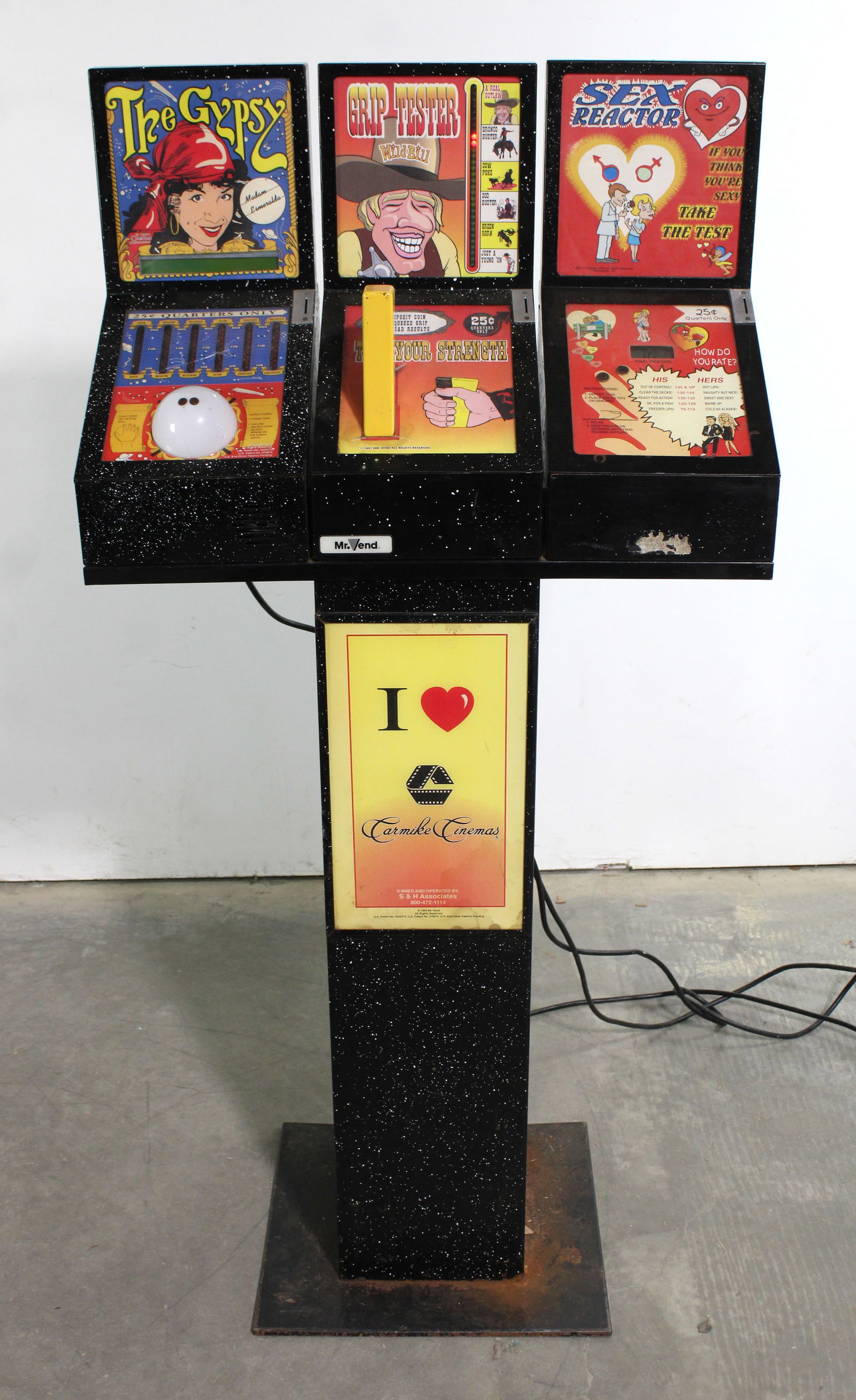 Mr. Vend Coin Op Fortune Teller / Grip Tester / Love Meter on Stand (1 of 2)