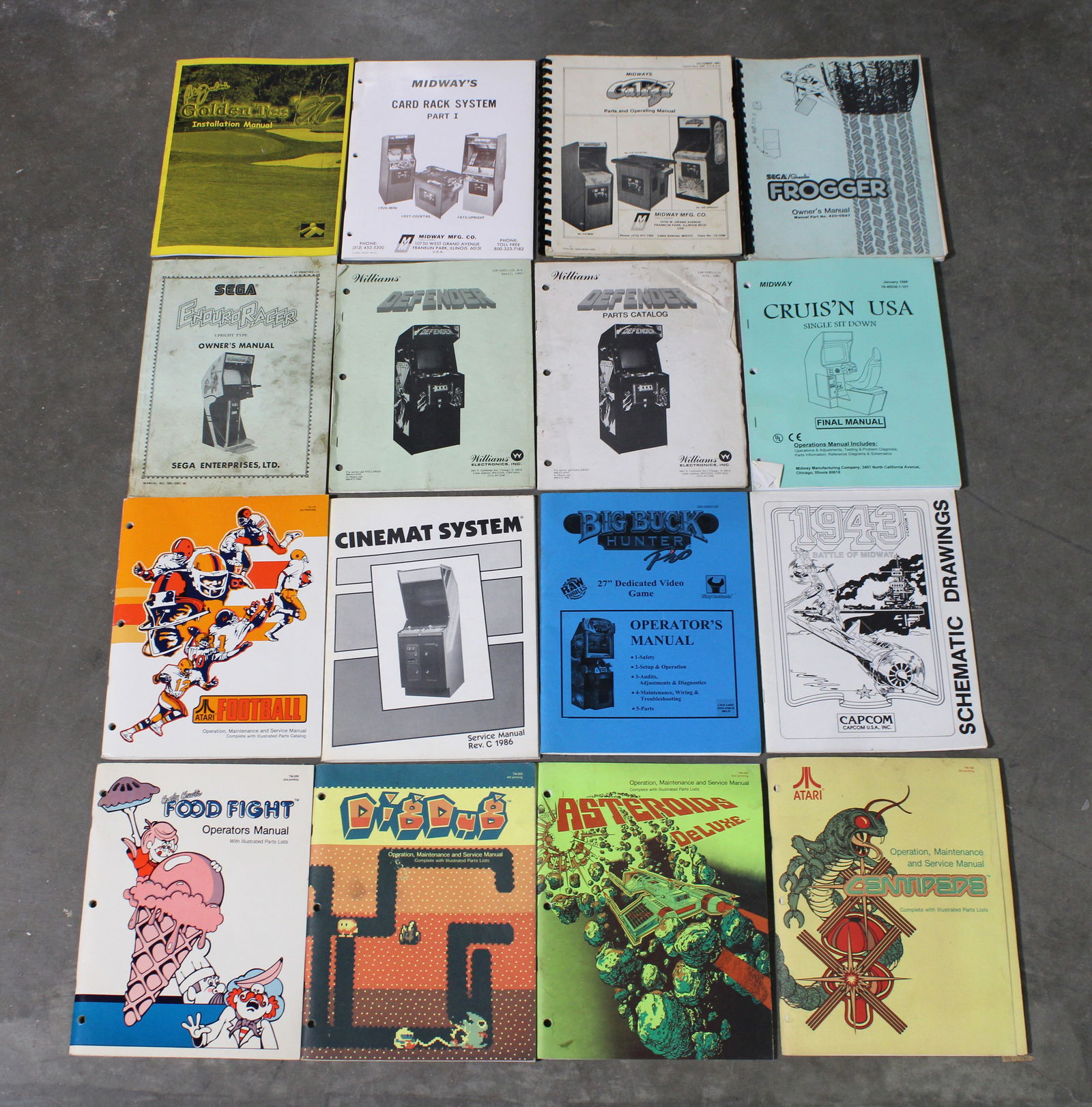 Arcade Game Manuals incl. Dig Dug, Asteroids Deluxe and Food Fight (1 of 1)