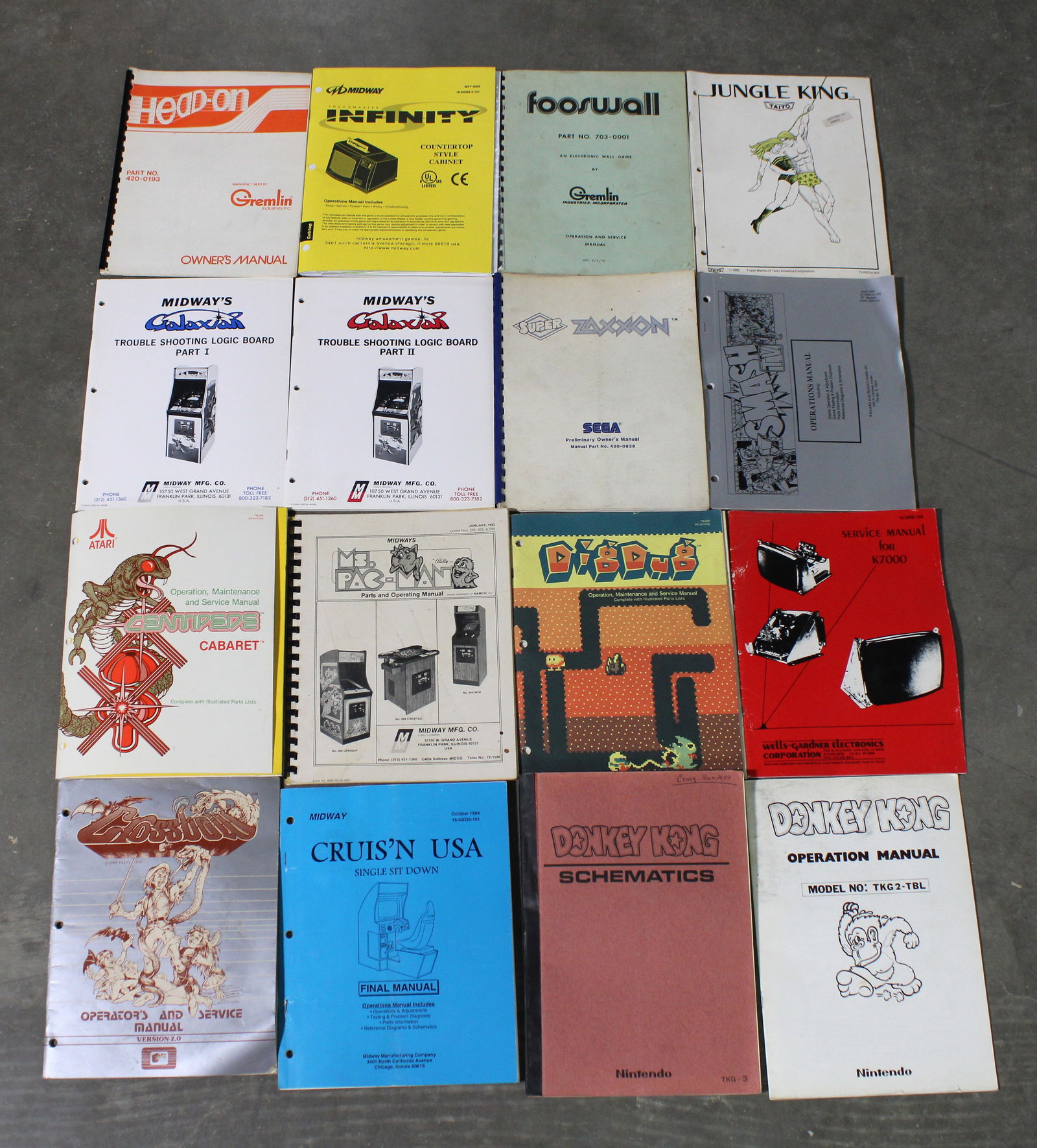 Arcade Game Manuals inc. Donkey Kong, Ms. Pac-man and Galaxian (1 of 1)