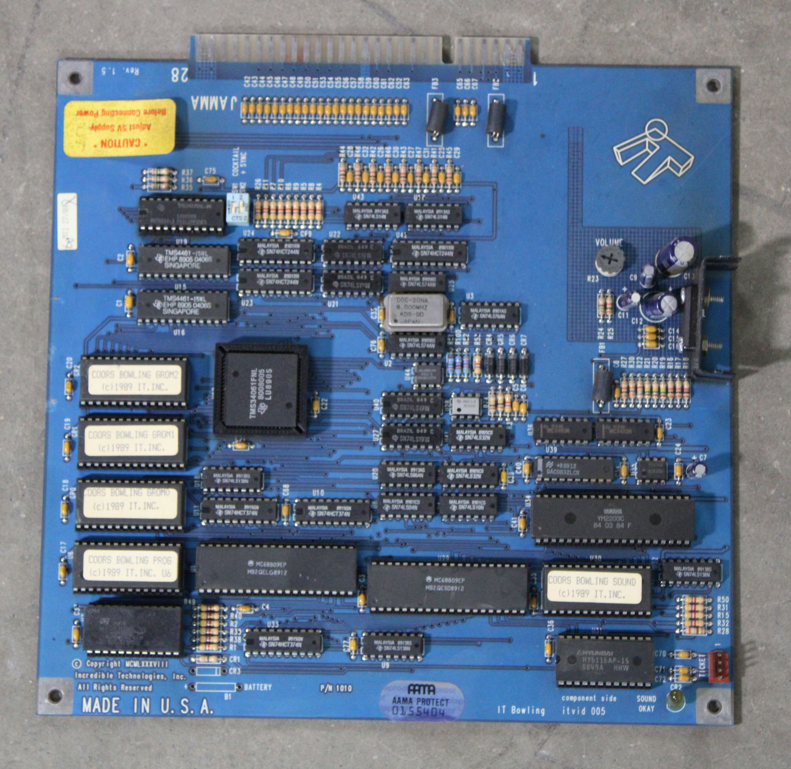 Coors Bowling Arcade Game Board (1 of 1)