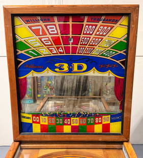 Williams 3-D Woodrail Pinball Machine, 1958: Working and recently shopped out. This item requires third-party shipping or pickup arrangements to be made. *Please note that this is a remote auction. All items are located in Acushnet,