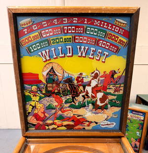 Gottlieb Wild West Woodrail Pinball Machine,1951: Working and recently shopped out. This item requires third-party shipping or pickup arrangements to be made. *Please note that this is a remote auction. All items are located in Acushnet,