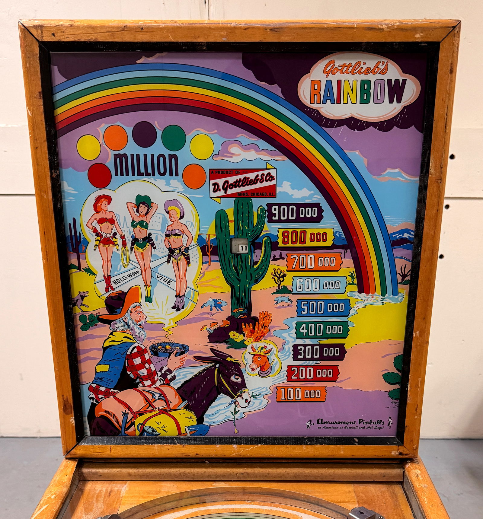 Gottlieb Rainbow Woodrail Pinball Machine, 1956 (1 of 8)