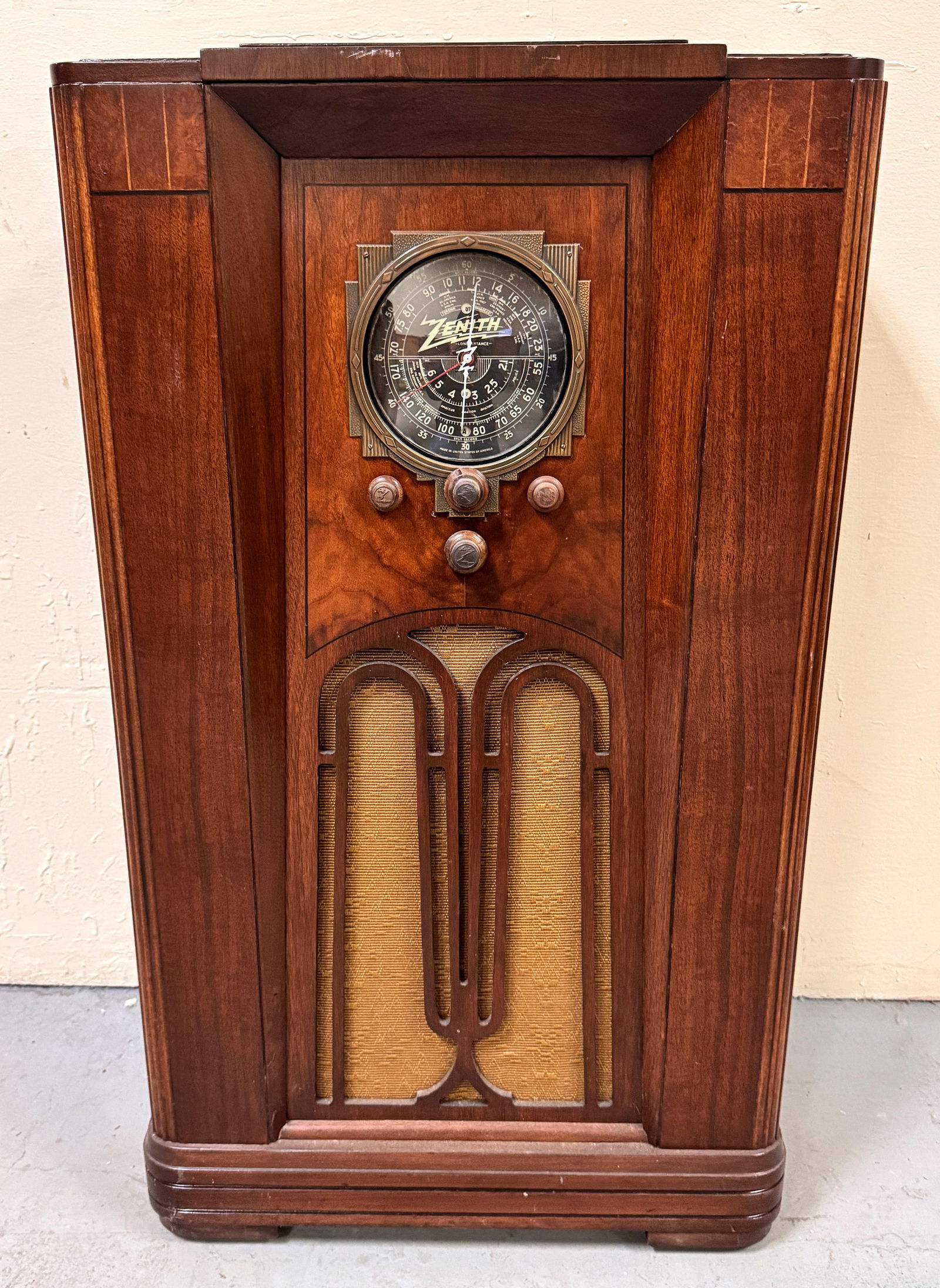Zenith Art Deco Floor Console Radio, 1930s (1 of 4)