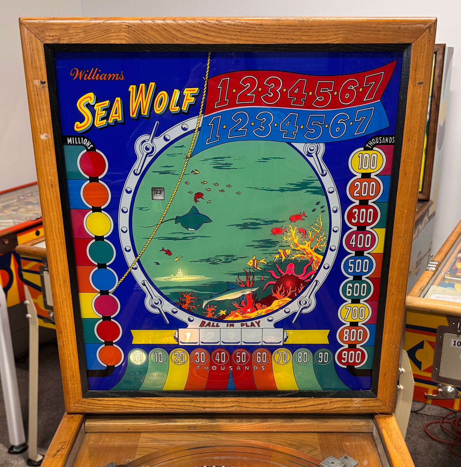 Williams Sea Wolf Woodrail Pinball Machine, 1959 (1 of 9)