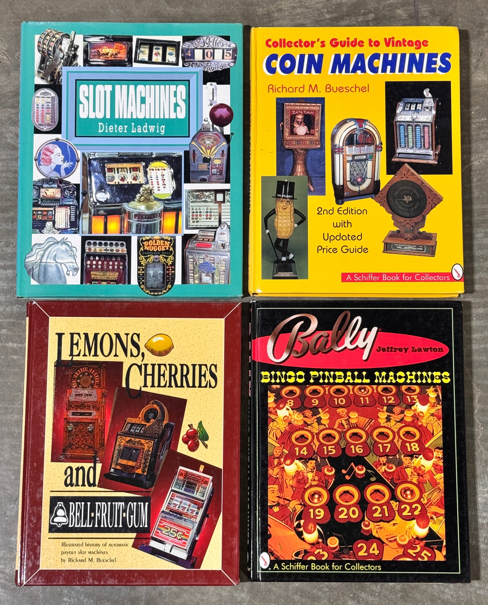 Pinball, Slot and Coin-Op Collector Books: Total of four books. In-house shipping available. *Please note that this is a remote auction. All items are located in Acushnet, Massachusetts. Please see terms for pickup details. Pickup dates are Fr