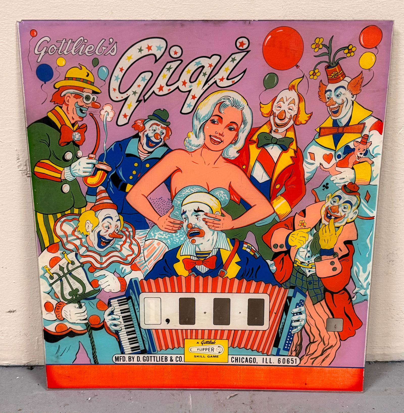 Gottlieb Gigi Pinball Plexi (1 of 1)