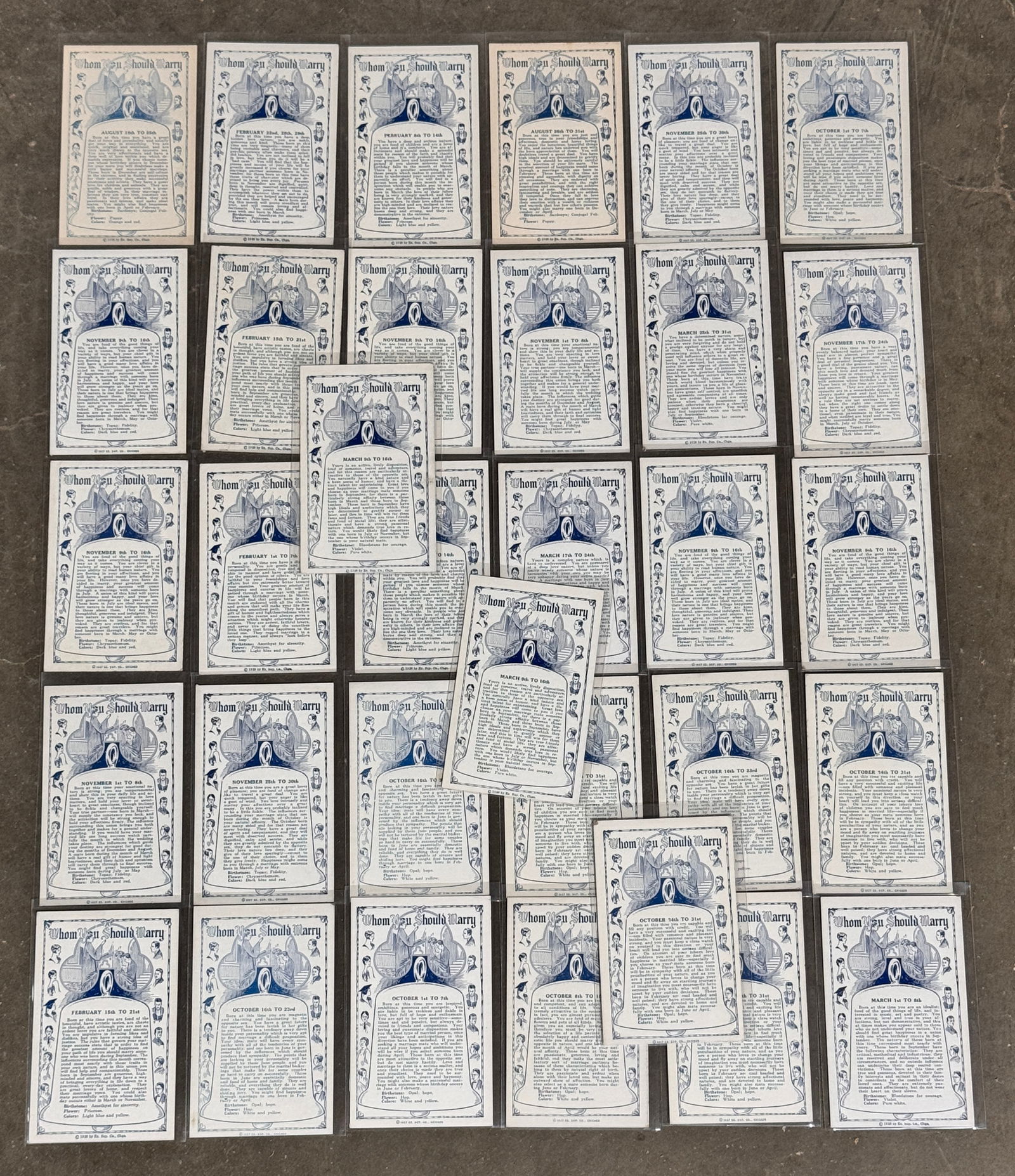 Original Exhibit Supply Whom You Should Marry Coin Op Vendor Cards, Lot 2 (1 of 2)