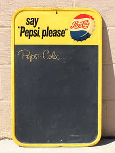 Pepsi Menu Board, Stout Sign Co.: In-house shipping available. Dimensions: 30 x 20 x 1