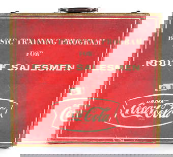 Coca Cola Route Salesman Basic Training Kit, 1950s: This item requires third-party shipping or pickup arrangements to be made. Dimensions of case: 18 x 19 x 3