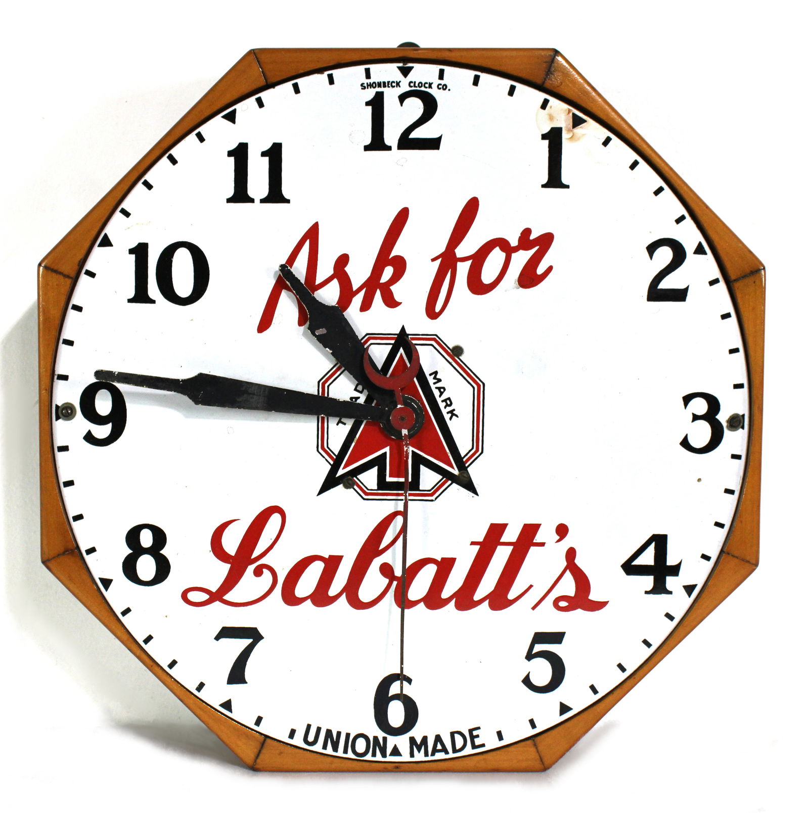 Porcelain Labatt's Beer Clock (1 of 2)