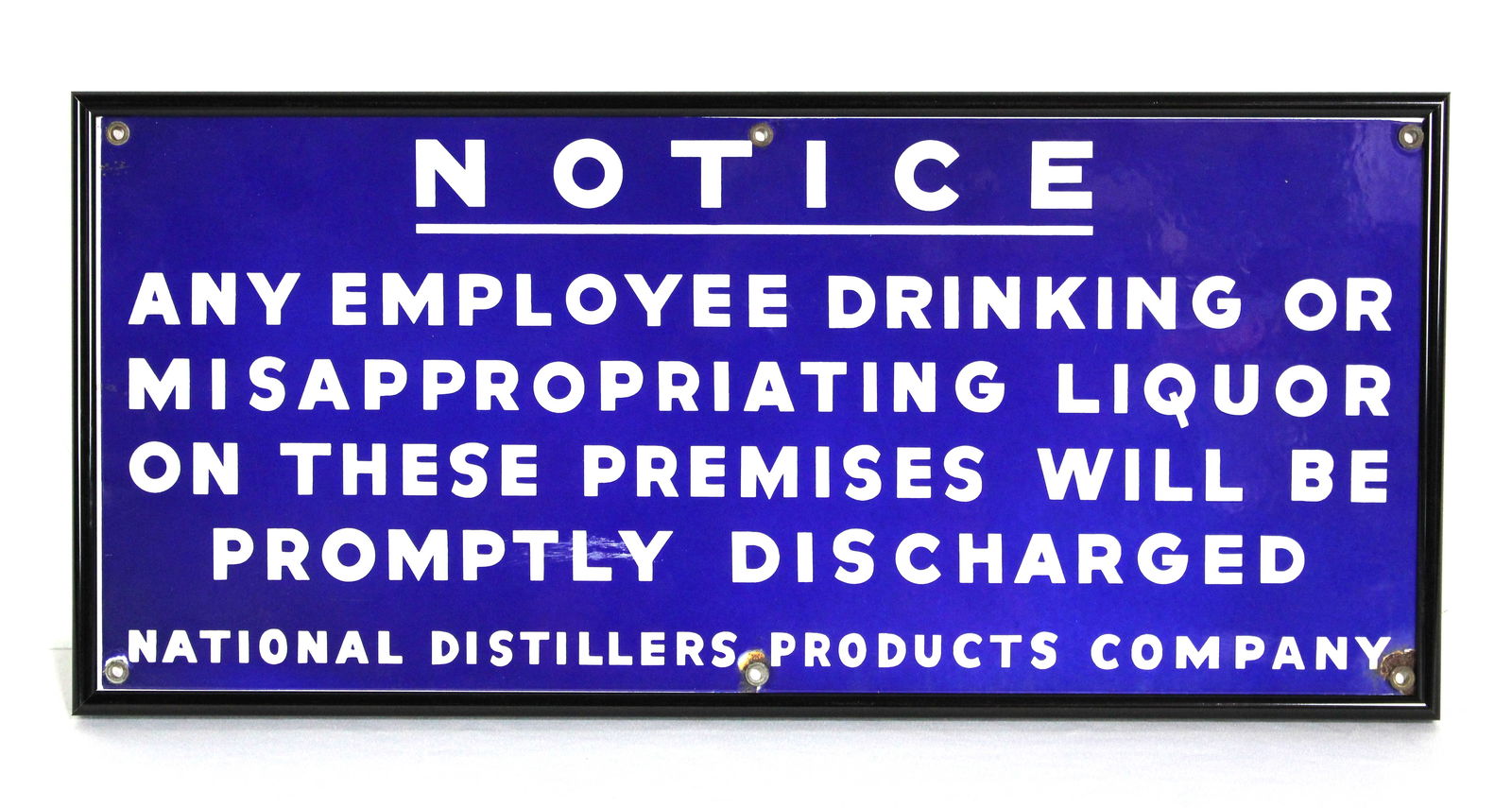 National Distillers Porcelain Factory Sign (1 of 1)