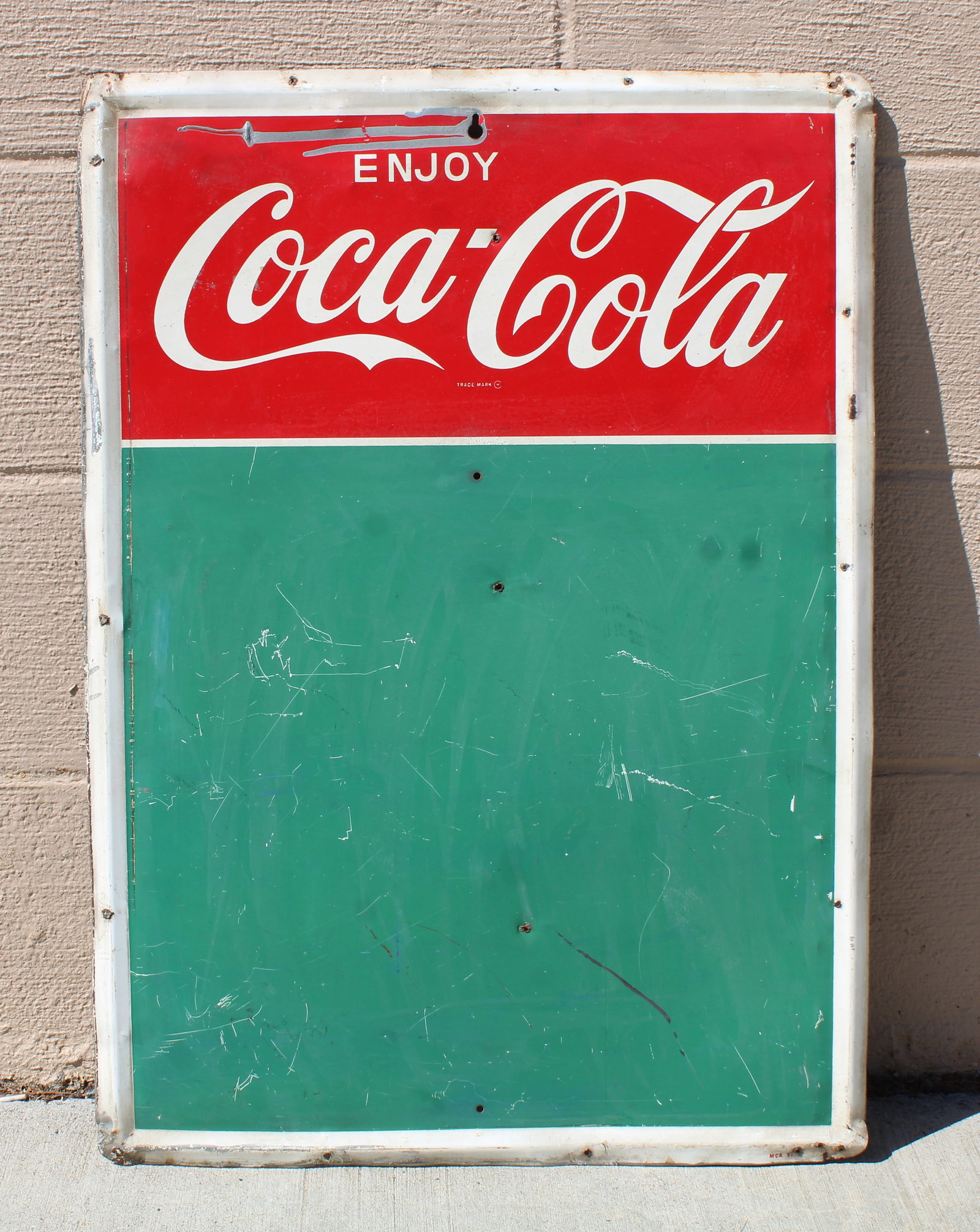 Coca Cola Menu Board: This item requires third-party shipping or pickup arrangements to be made. Dimensions: 28 x 20 x 1