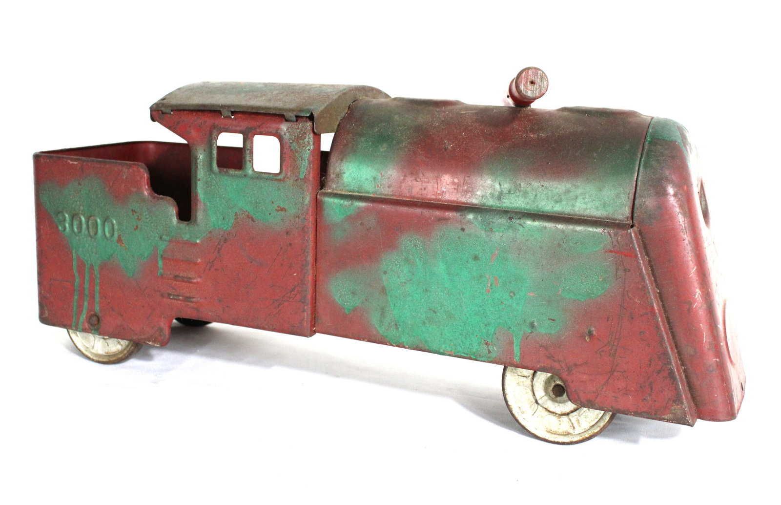 Ride On Kiddie Pressed Steel Toy Train: This item requires third-party shipping or pickup arrangements to be made. Dimensions: 11 x 7 x 24