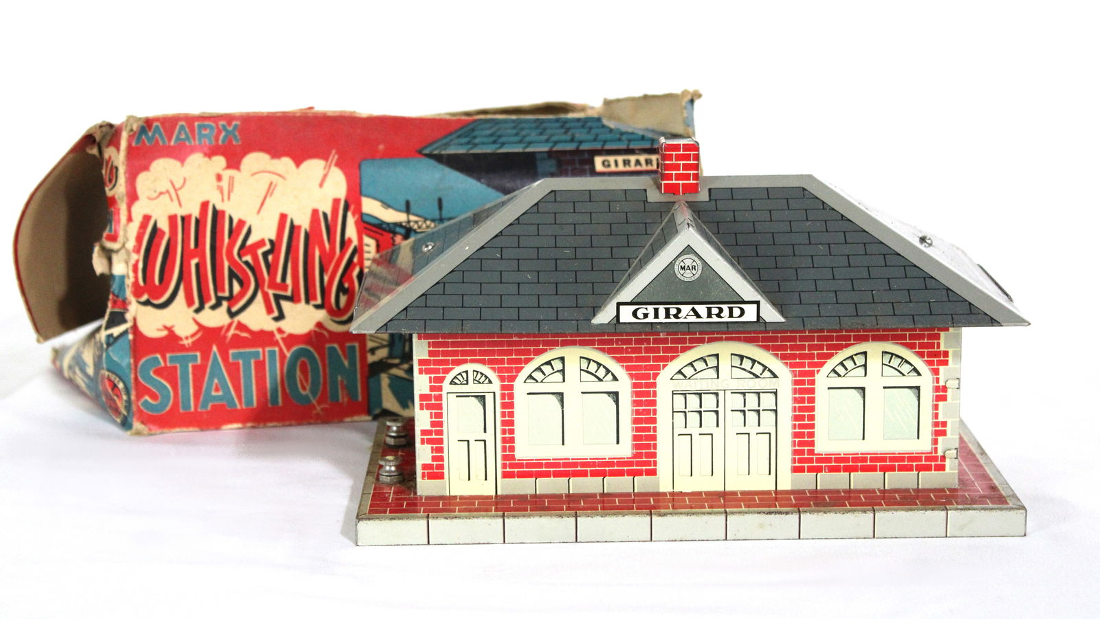 Marx Whistling Station Girard Train Stop Toy (1 of 4)