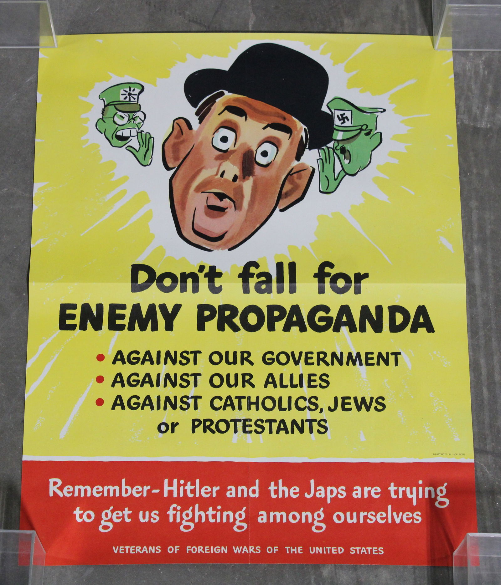 World War II Propaganda Poster "Don't Fall For Enemy Propaganda" (1 of 2)