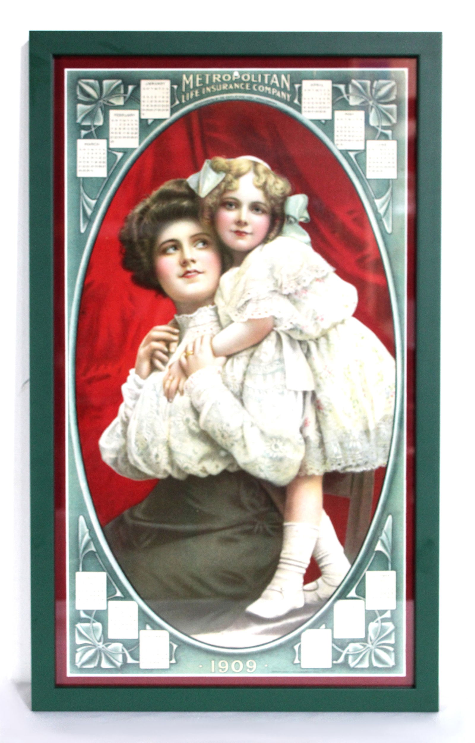 Metropolitan Life Insurace Company 1909 Calendar, Framed (1 of 3)