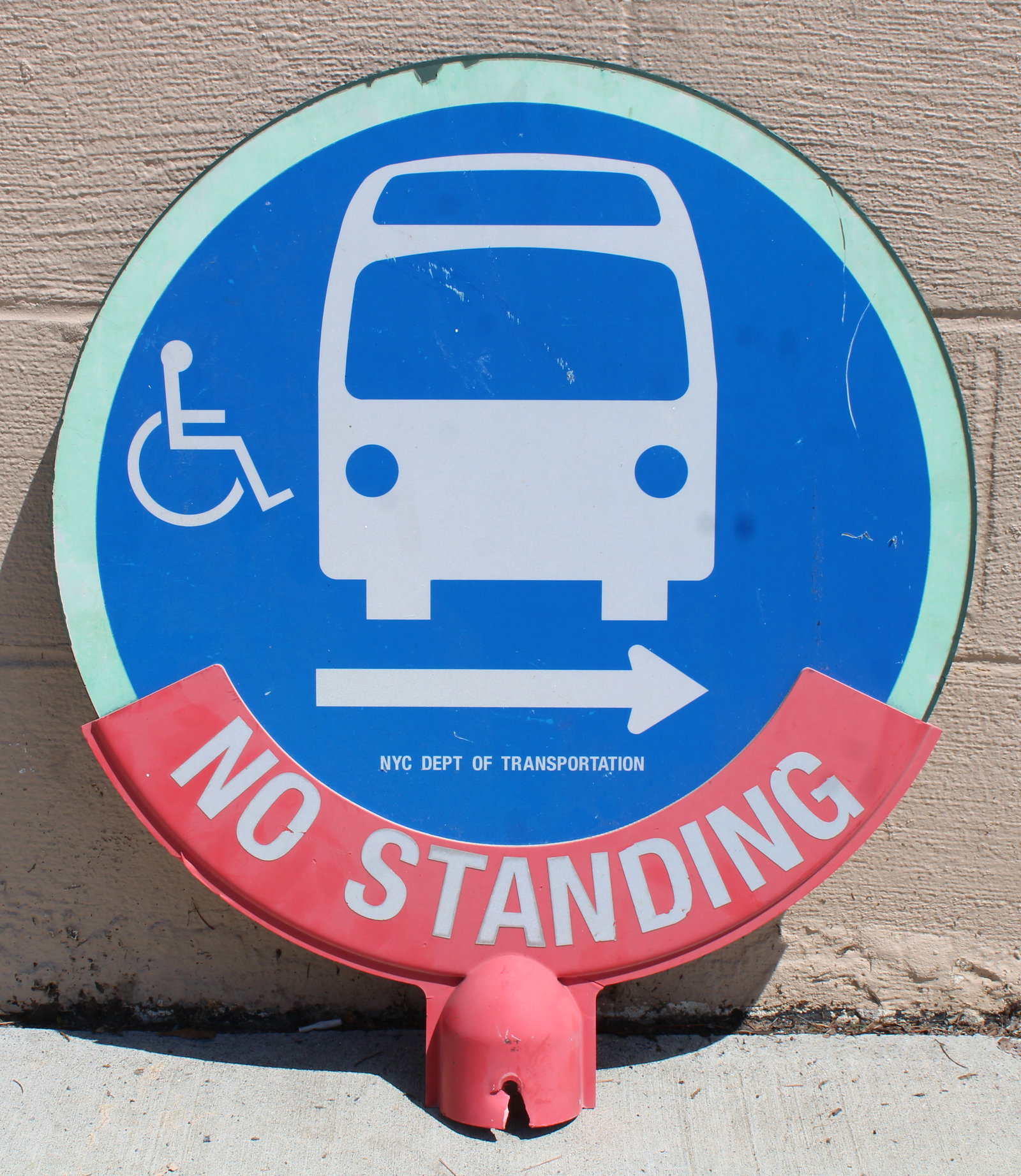 NYC Dept. Of Transportation Bus Sign (1 of 2)