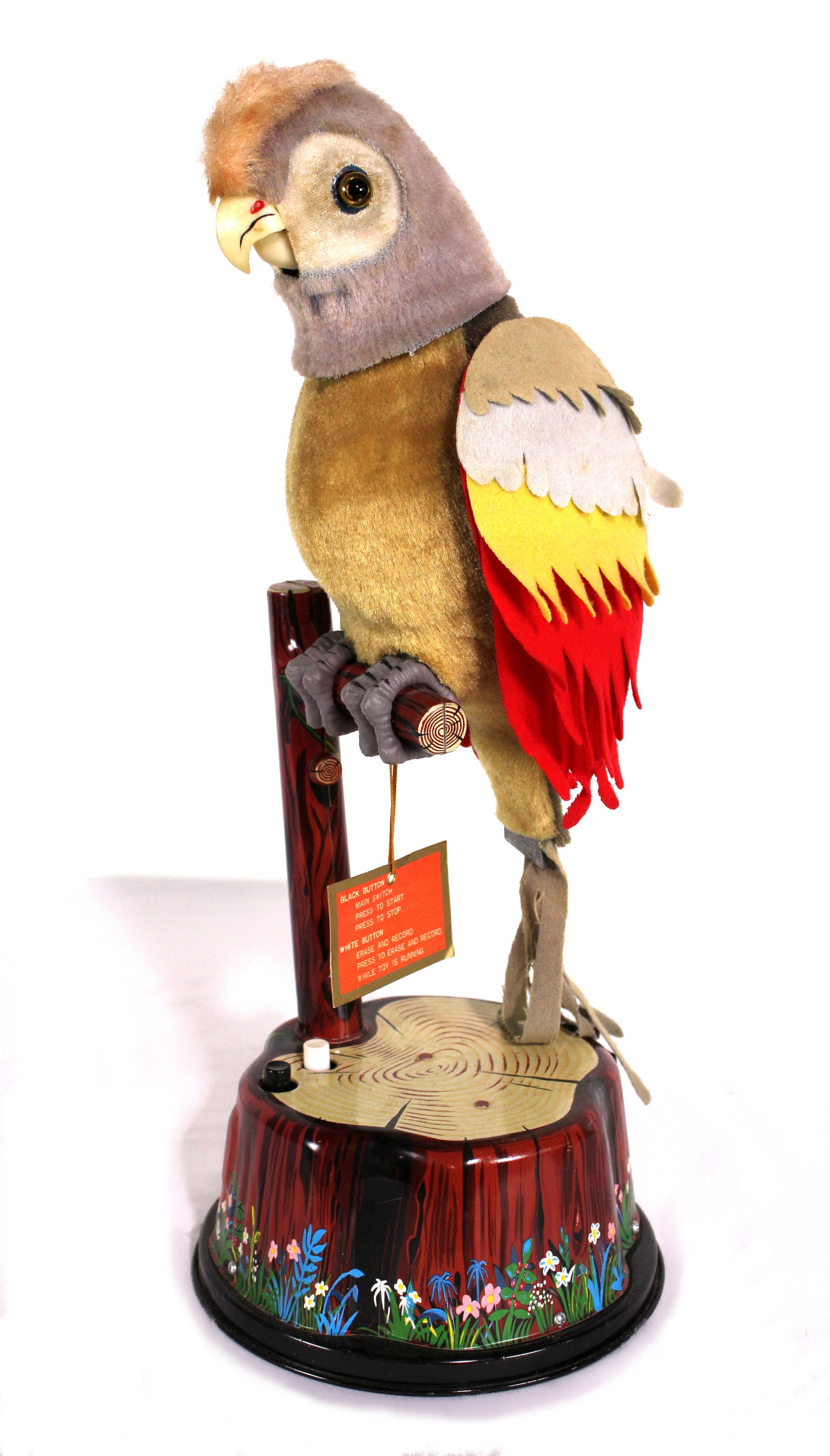 NOS MARX Talking Parrot Toy: In-house shipping available. Dimensions:19 x 9 x 9