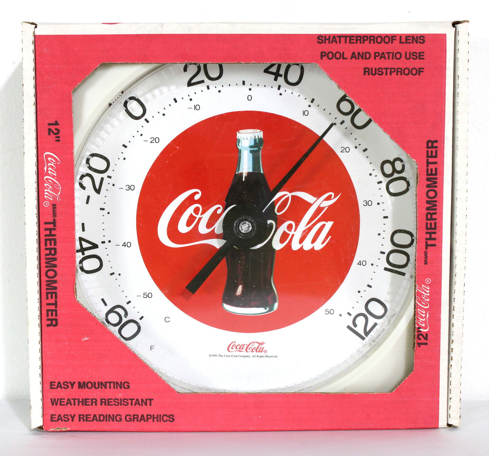 Coca Cola Dial Thermometer in Box, 1990s (1 of 1)