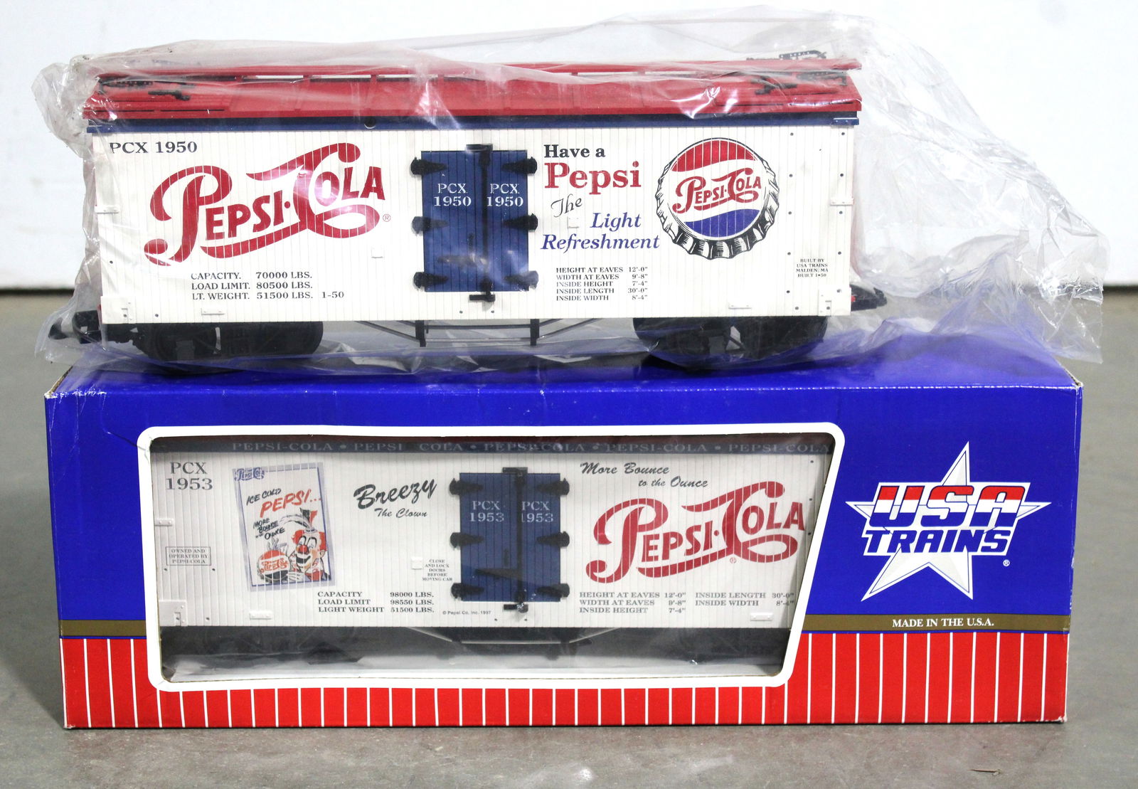 USA Trains Pepsi Cola Refrigerator Cars (1 of 1)