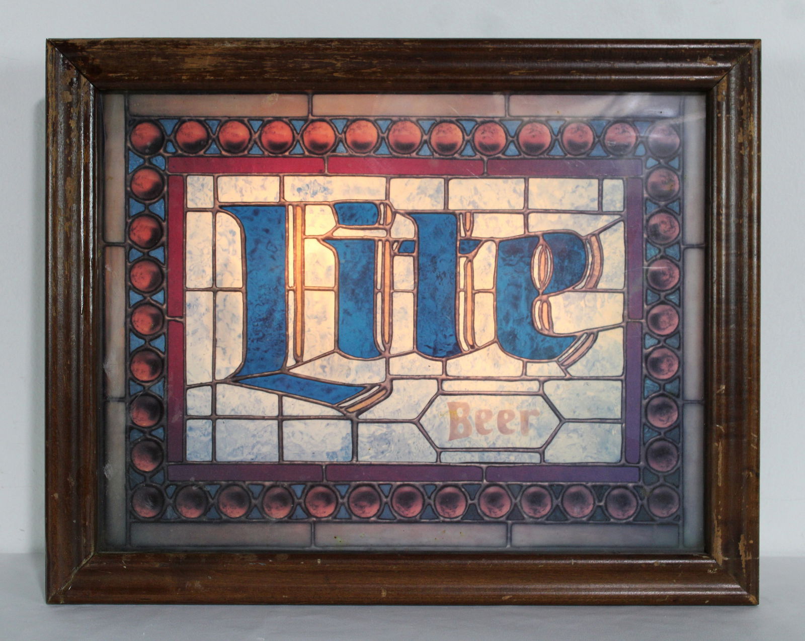 Lite Beer Light Up "Stained Glass" Sign (1 of 1)