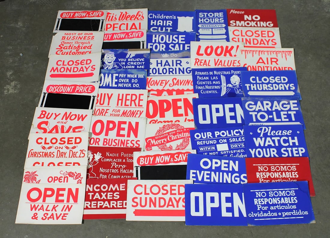 Vintage Store Window / Display Signs (1 of 1)