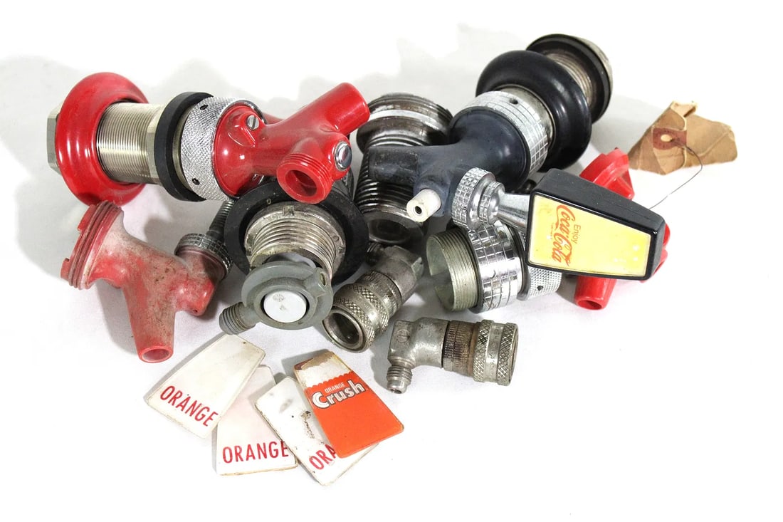 Lot of Soda Fountain Dispenser Parts, Some NOS: In-house shipping available.