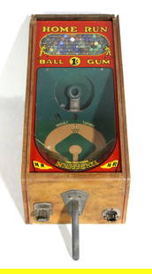 Victor Home Run Baseball Themed Shooting Gallery: Coin chute is jammed. No key. This item requires third-party shipping or pickup arrangements to be made. Dimensions: 15 x 11 x 26
