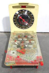Aladdin Casino Electric Toy Pinball Machine: This item requires third-party shipping or pickup arrangements to be made. Dimensions: 20 x 14 x 28