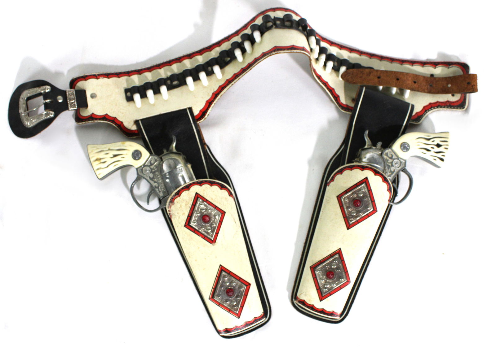 Leather Kids Cowboy Holster and Cap Guns: In-house shipping available.