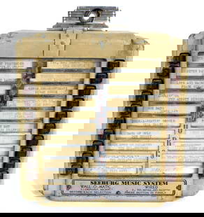 Seeburg Wall-O-Matic Coin Op Wallbox: No key. This item requires third-party shipping or pickup arrangements to be made. Dimensions: 11 x 9 x 5