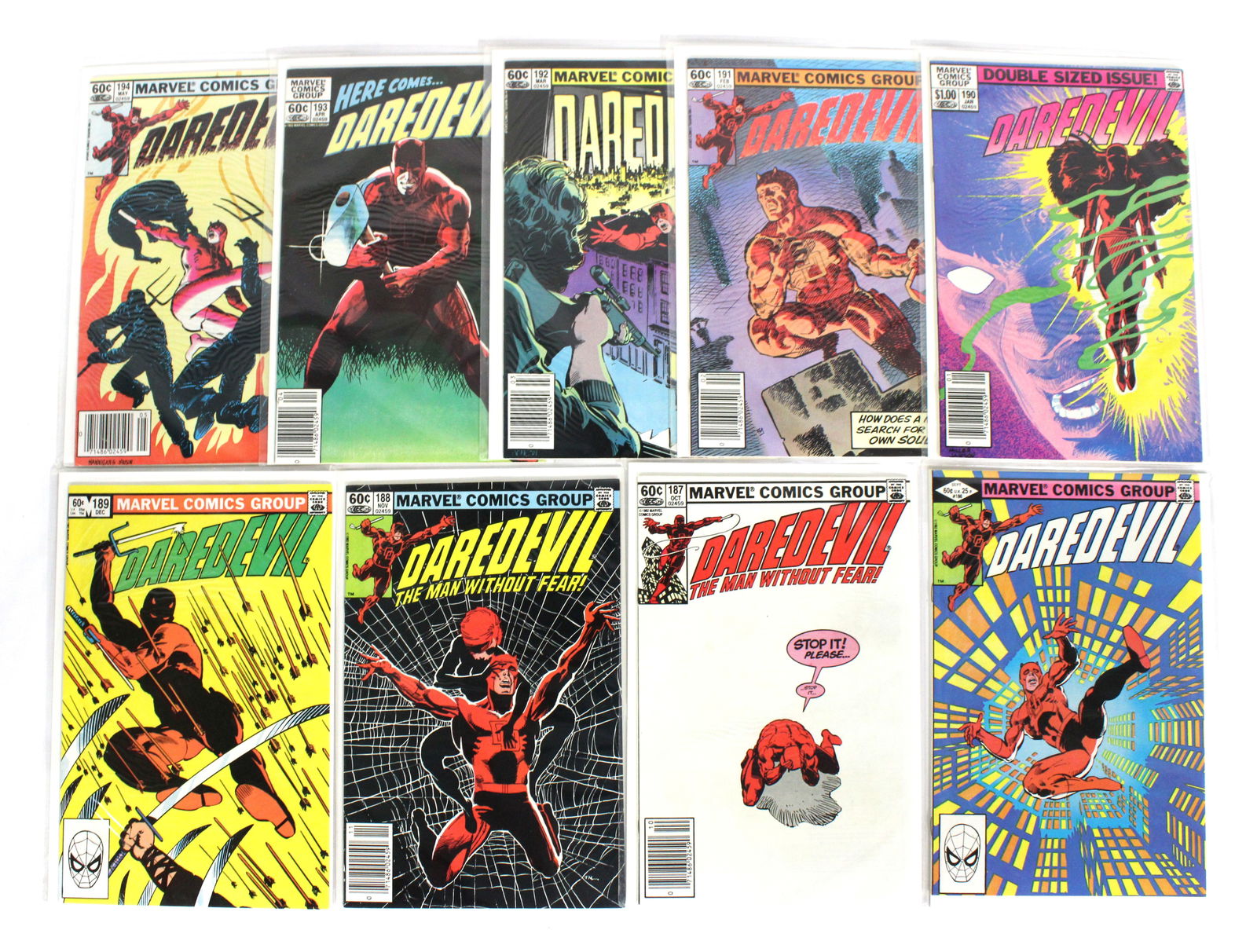 Marvel Comics Daredevil Comic Books, Issues 186-94 (1 of 1)
