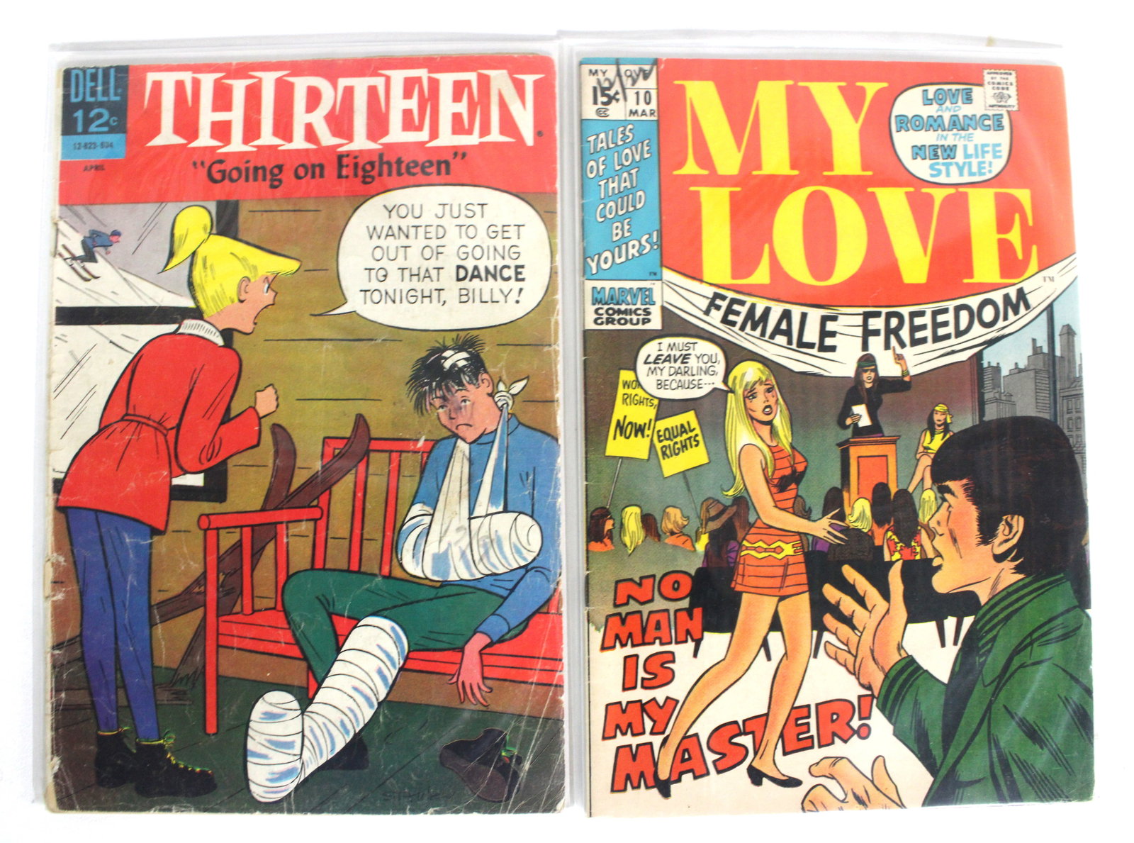 Marvel My Love Issue 10 and Dell's Thirteen, Teen Romance Comics (1 of 1)
