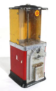 Coin Op Gumball Machine: Lock has been drilled. This item requires third-party shipping or pickup arrangements to be made. Dimensions: 16 x 7 x 8