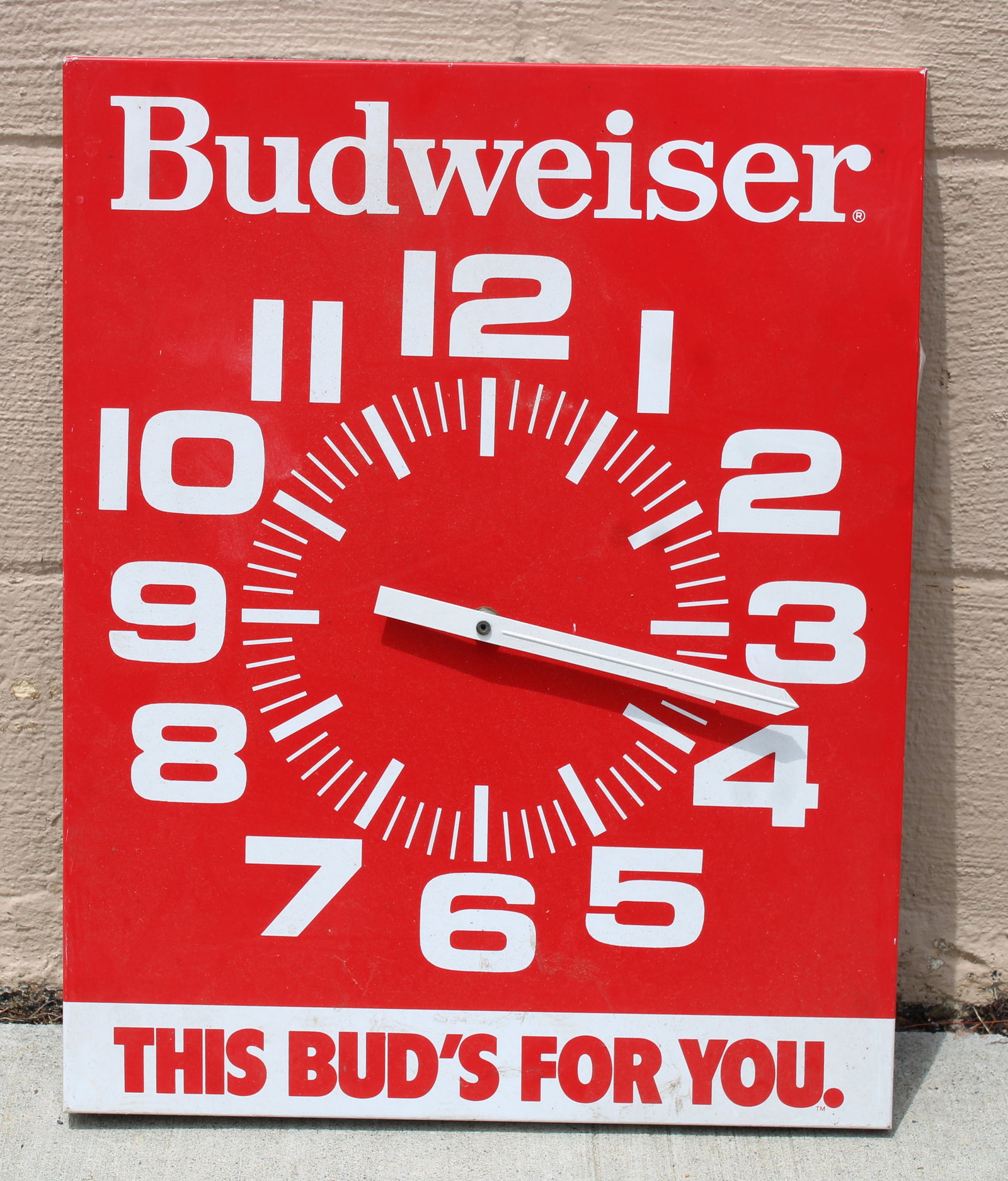 Budweiser Clock Advertising sign (1 of 1)
