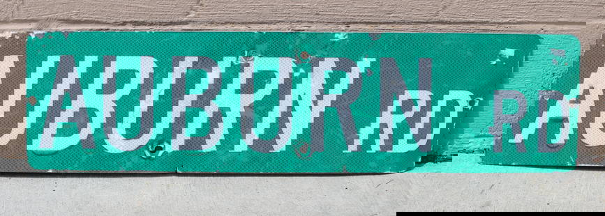 Auburn Rd. Street Sign: This item requires third-party shipping or pickup arrangements to be made. Dimensions: 9 x 36