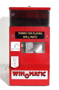 Win-O-Matic Prize Table Top Arcade Game: Powers on, not otherwise tested. This item requires third-party shipping or pickup arrangements to be made. Dimensions: 22 x 11 x 13