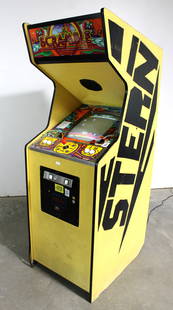 Stern Scramble Arcade Game: Working. Has a 60-in-1 board. Recently repaired chasis and replacement power supply. This item requires third-party shipping or pickup arrangements to be made. DImensions: 73 x 25 x 33