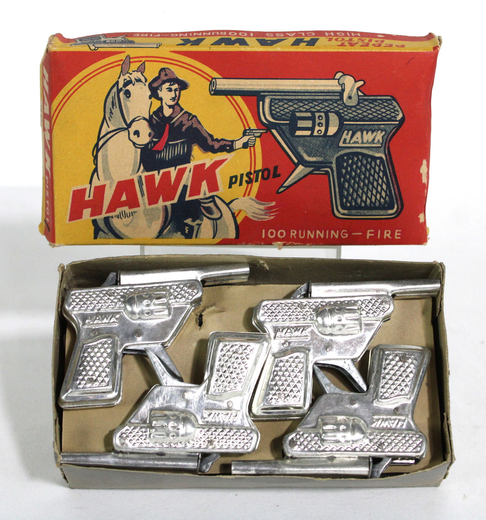 Hawk Toy Repeating Pistol, Full Box of 12: In-house shipping available.