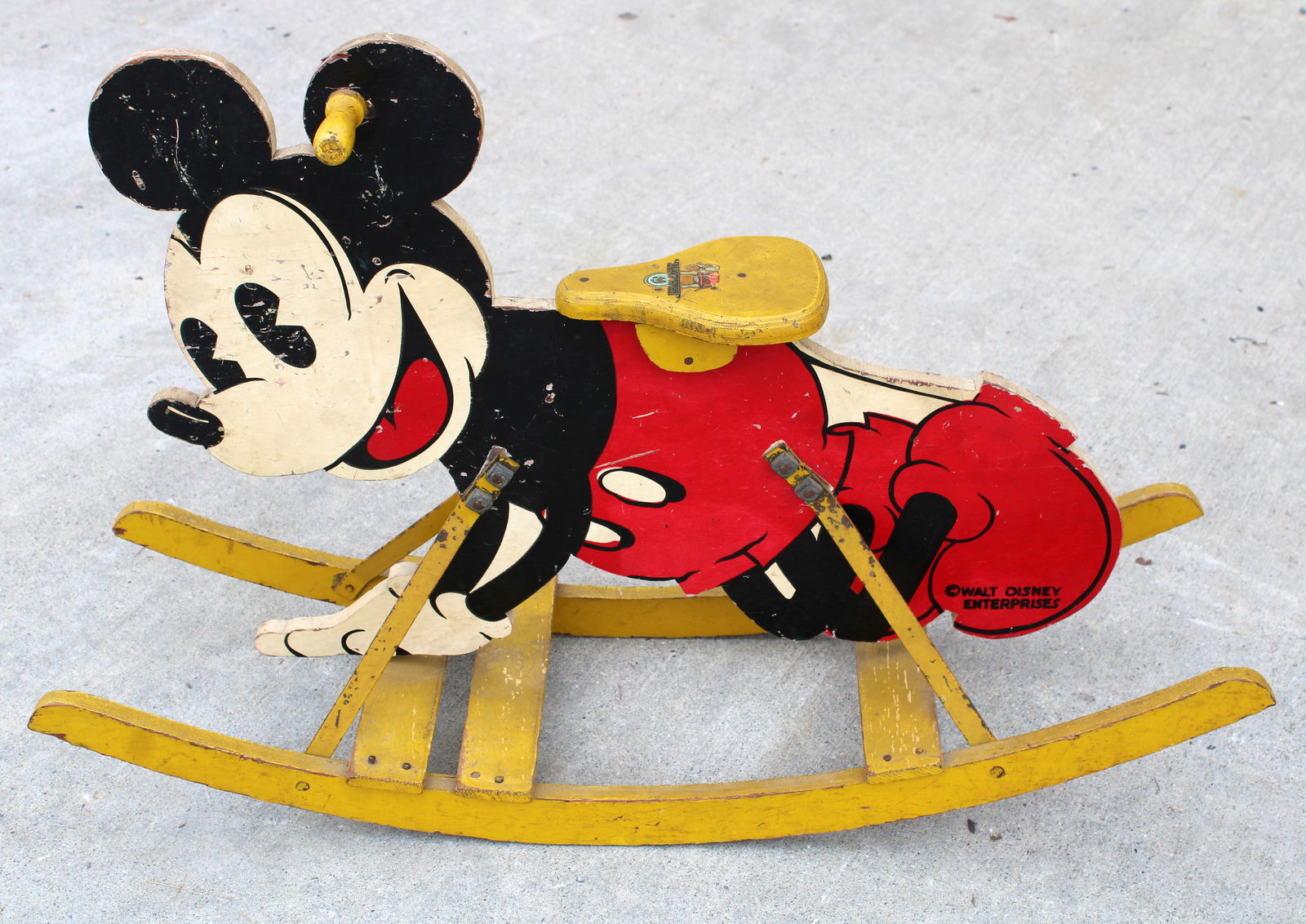 Rare Walt Disney Mickey Mouse Rocker, Megel Playthings (1 of 3)