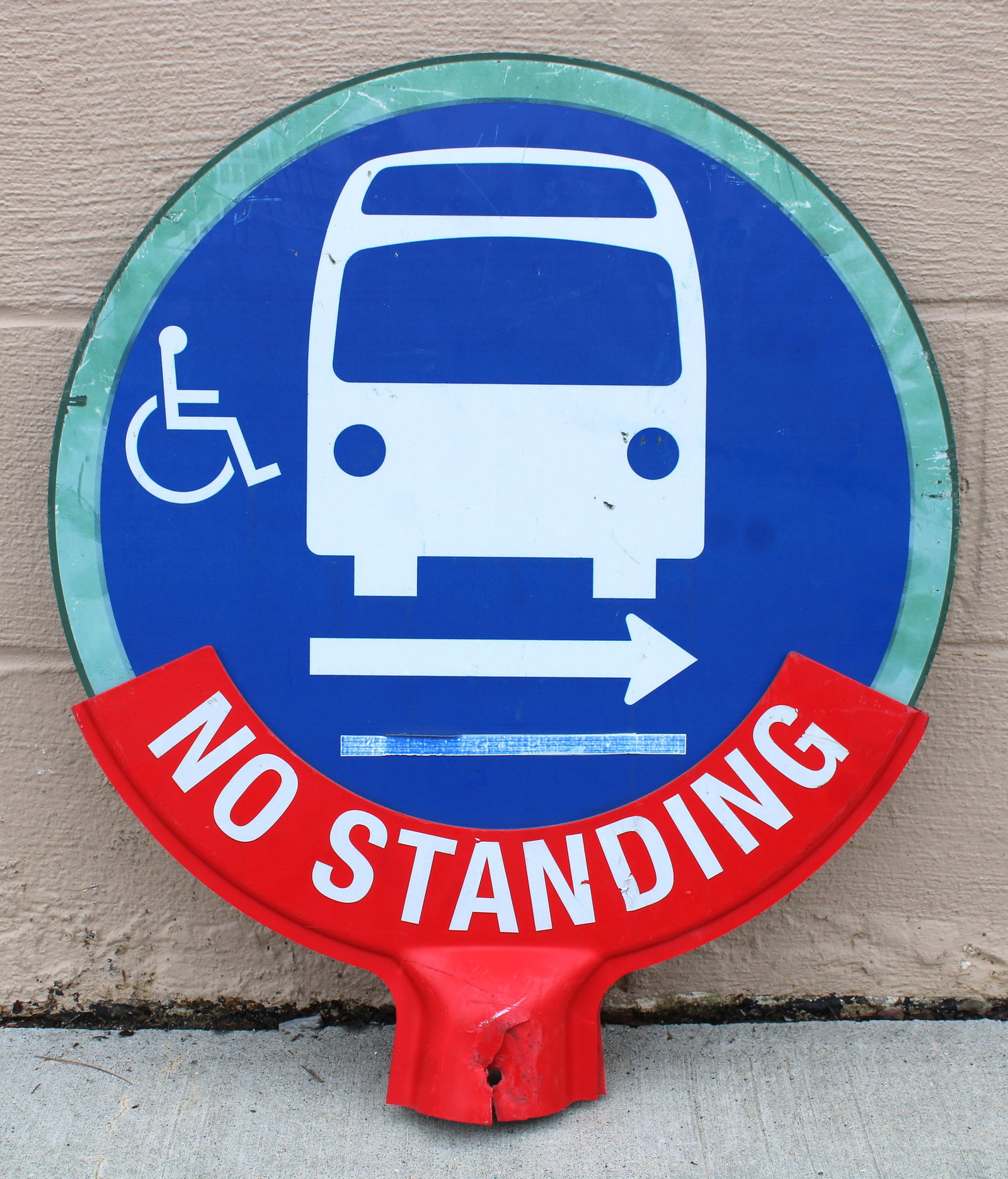 No Standing Bus Station Sign DS: This item requires third-party shipping or pickup arrangements to be made. Dimensions: 24 x 20 x 4