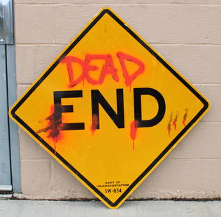 Dead End Custom Street Sign: This item requires third-party shipping or pickup arrangements to be made. Dimensions: 30 x 30