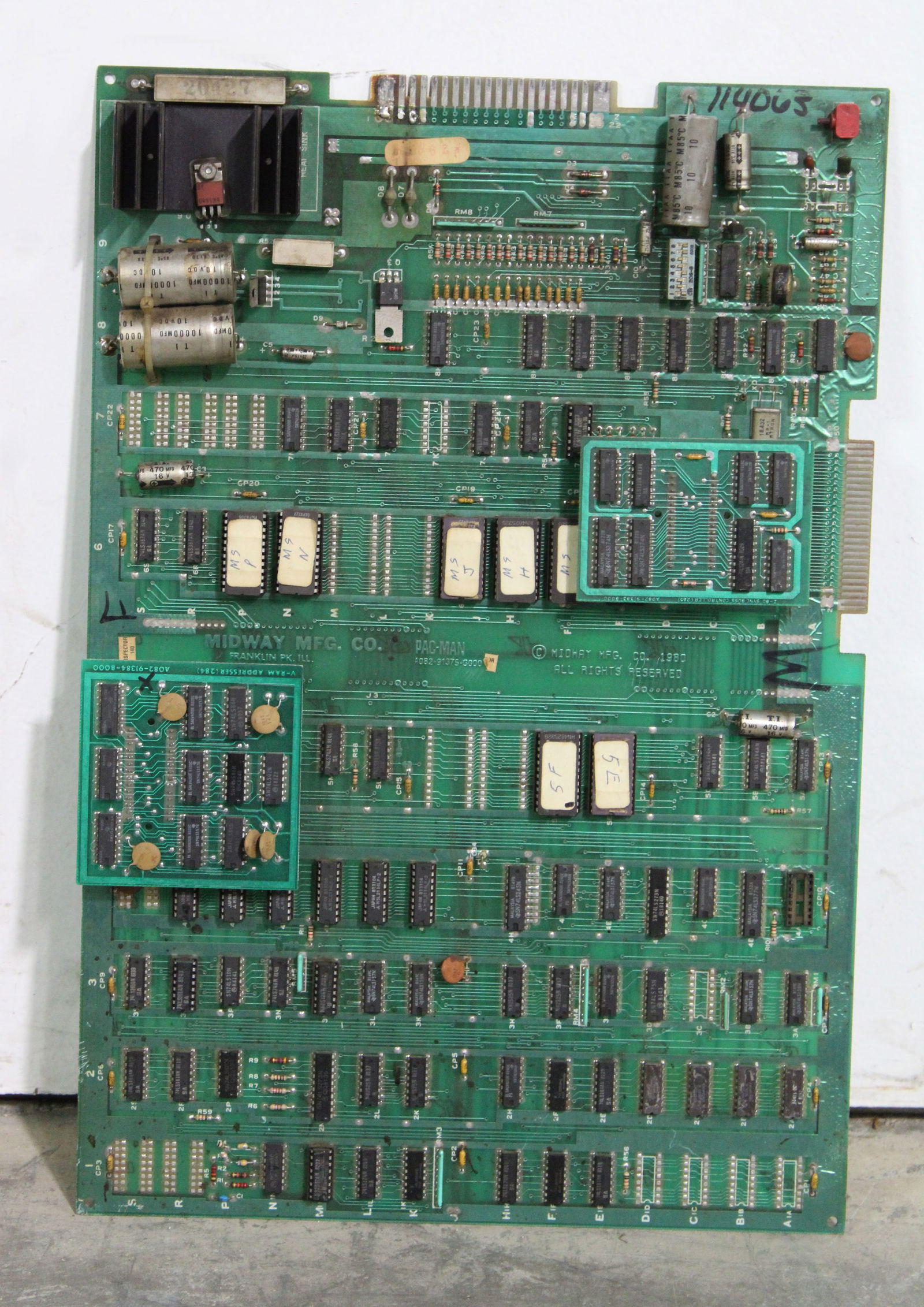 Bally Ms. Pac-Man Arcade Game Board (1 of 2)