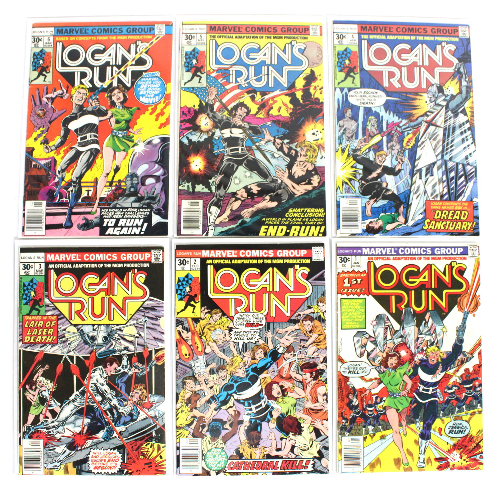 Marvel Comics Logan's Run Comic Books, Issues 1-6 (1 of 1)